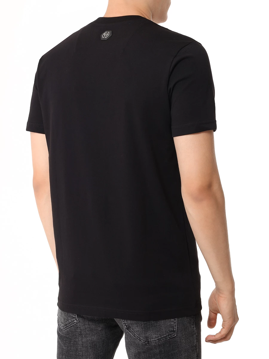 Футболка хлопковая PHILIPP PLEIN MTK7606/02 Черный  Фото 3