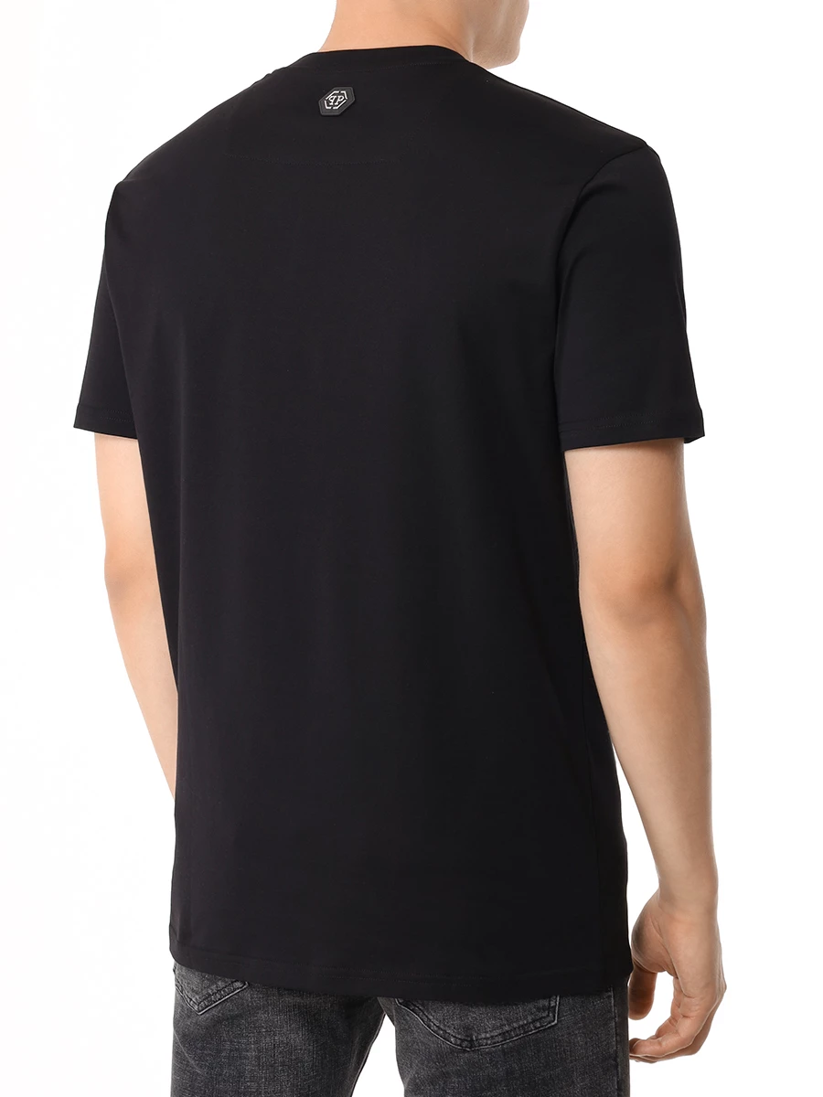 Футболка хлопковая PHILIPP PLEIN MTK7432/02 Черный  Фото 3