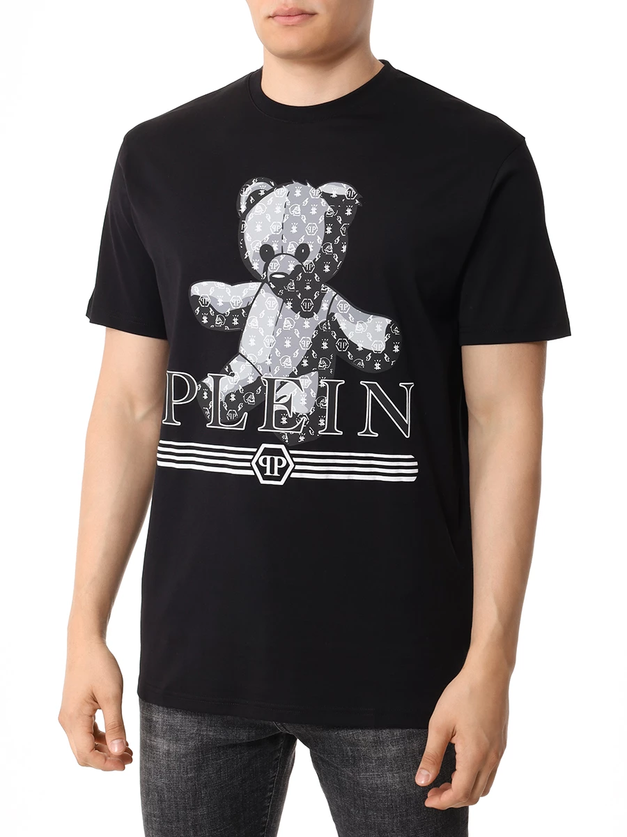 Футболка хлопковая PHILIPP PLEIN MTK7432/02 Черный  Фото 4