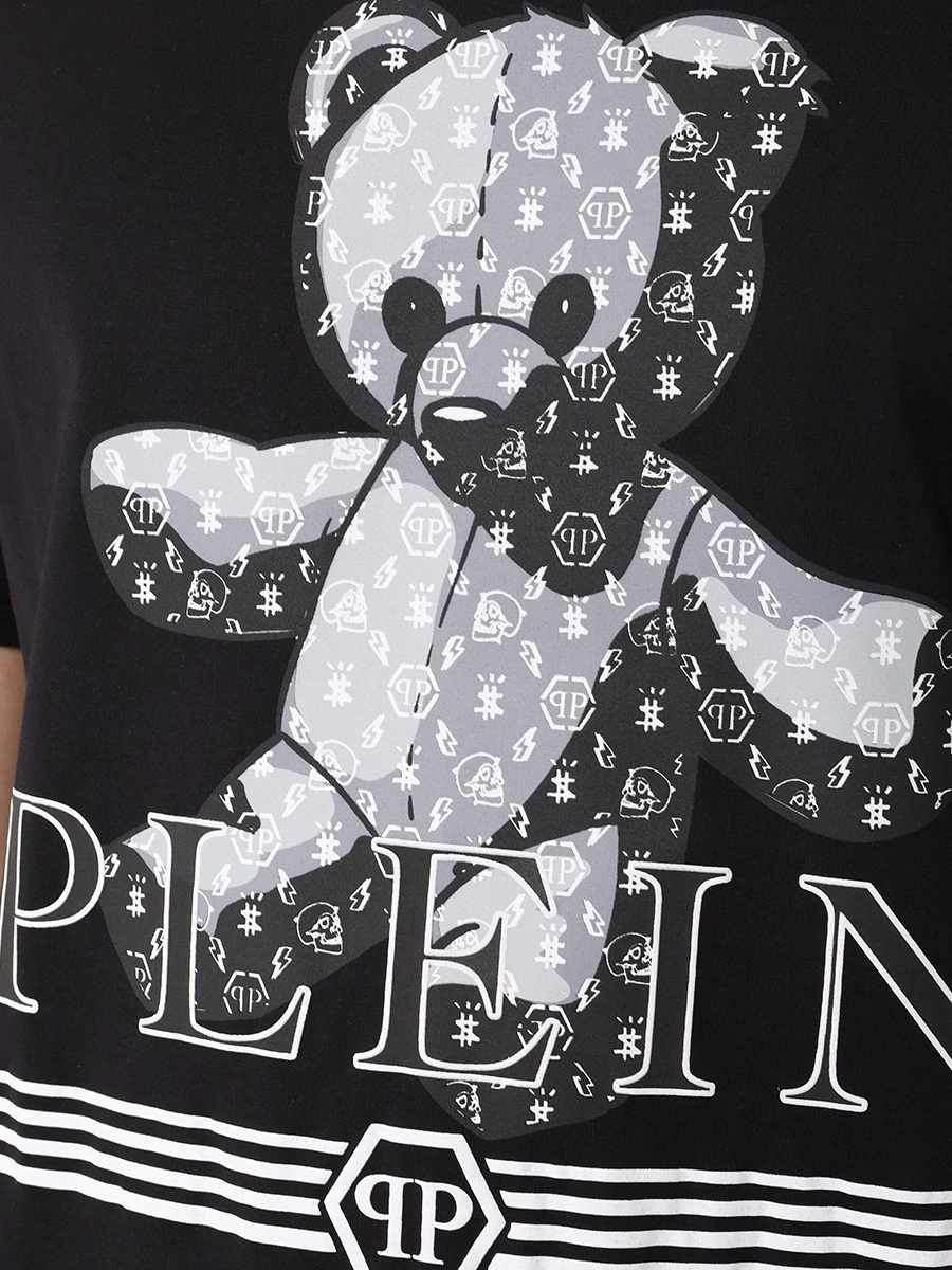 Футболка хлопковая PHILIPP PLEIN MTK7432/02 Черный  Фото 5