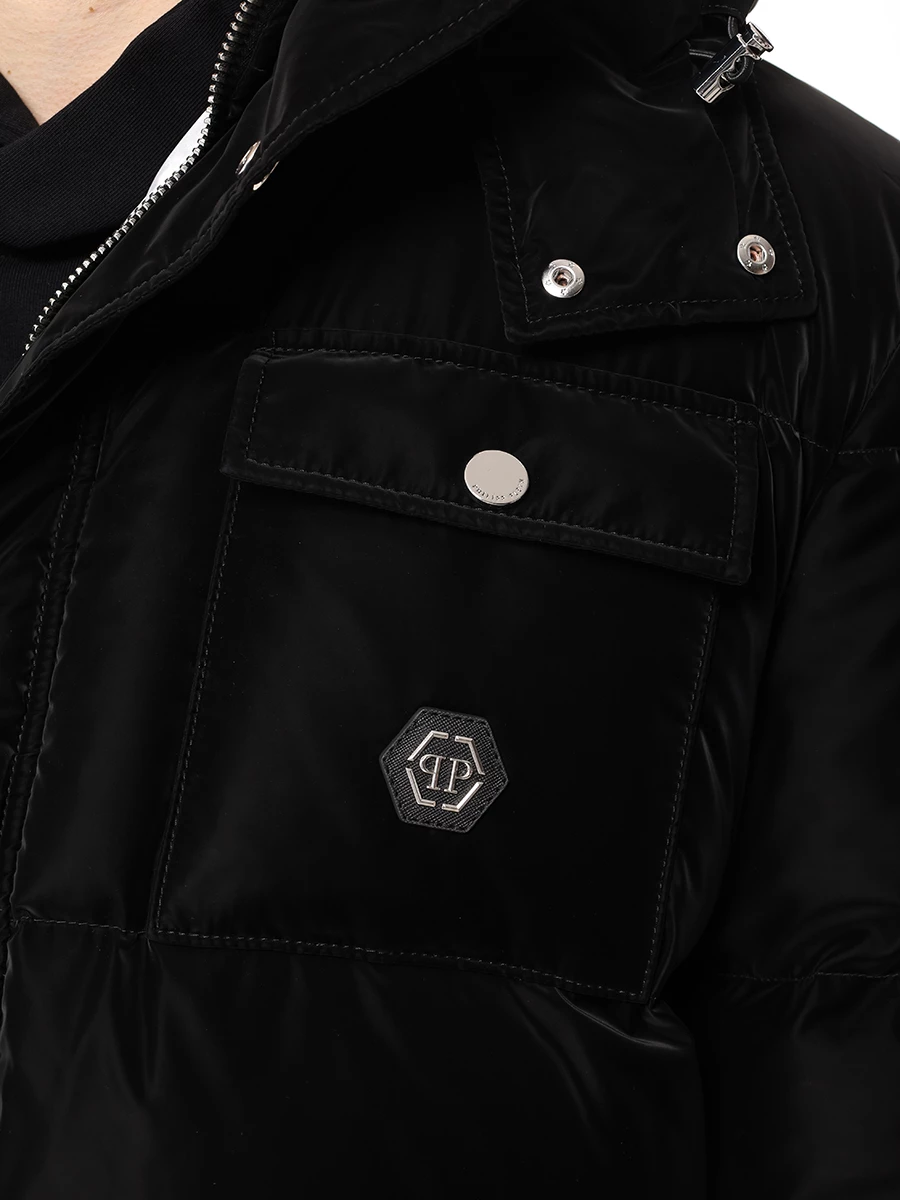 Пуховик стеганый PHILIPP PLEIN MRB2506/02 Черный  Фото 5