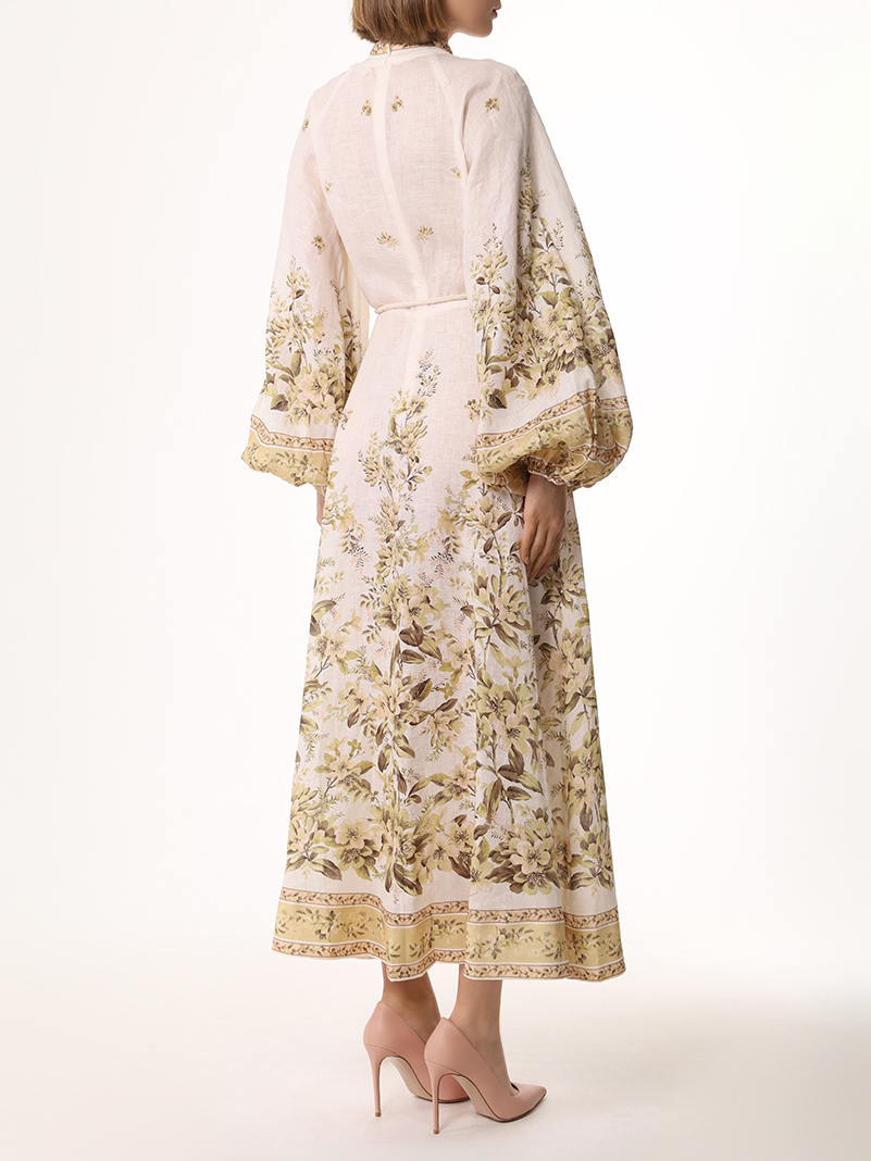 

Платье льняное, Кремовый, 1084DSS245 Sage Toile Floral