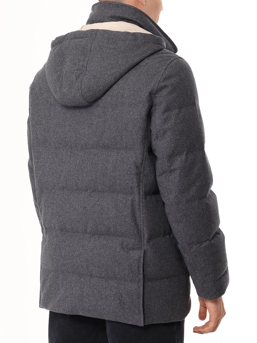 Пуховик шерстяной BRUNELLO CUCINELLI MM4631823 CVK82 Серый  Фото 3