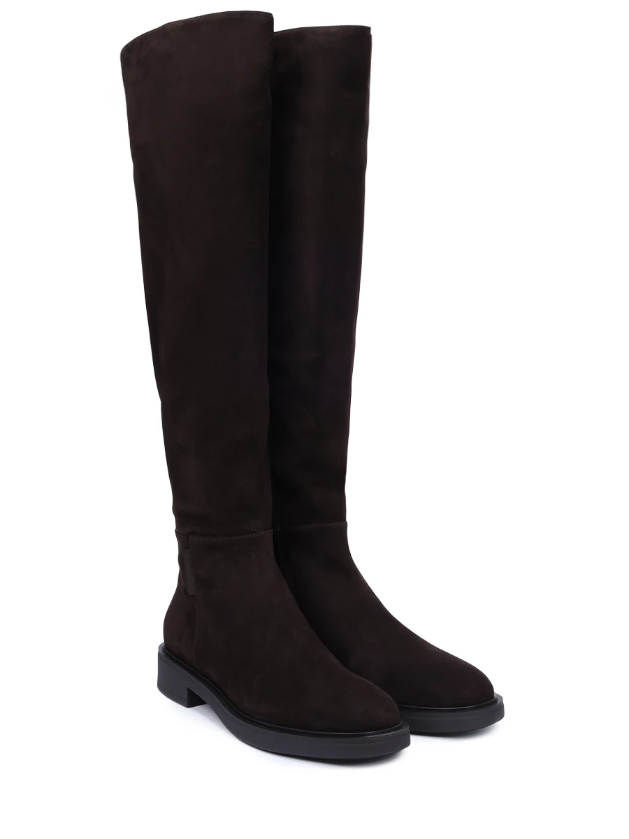 Ботфорты замшевые Lexington GIANVITO ROSSI G80398.20GOM.C5LMOMO Коричневый  Фото 2