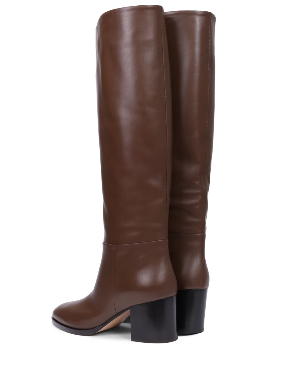 Сапоги кожаные Santiago GIANVITO ROSSI G80304.60CUO.VGIBROW Коричневый  Фото 4