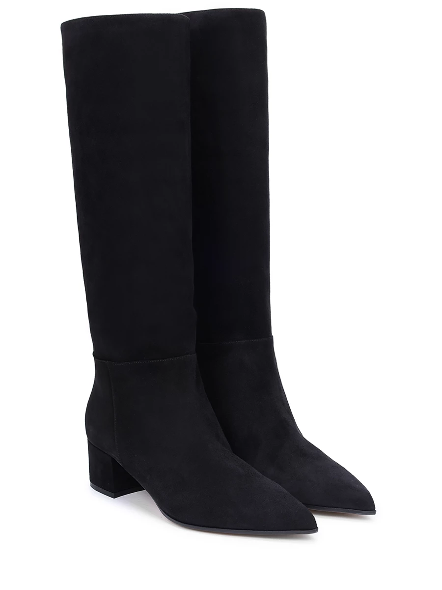 Сапоги замшевые Piper GIANVITO ROSSI G80174.45RIC.C45NERO Черный  Фото 2