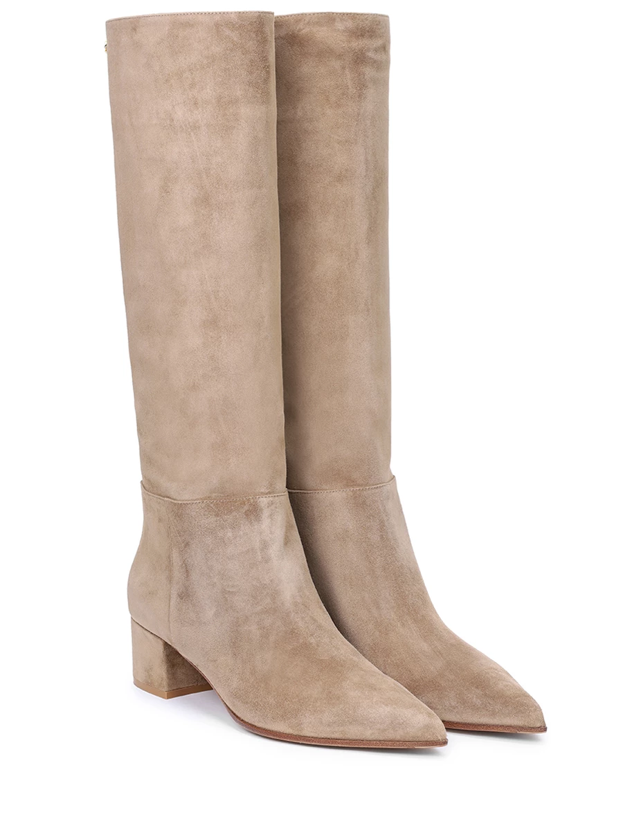 Сапоги замшевые Piper GIANVITO ROSSI G80174.45RIC.C45CAML Бежевый  Фото 2