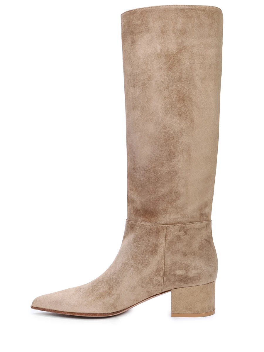 Сапоги замшевые Piper GIANVITO ROSSI G80174.45RIC.C45CAML Бежевый  Фото 3