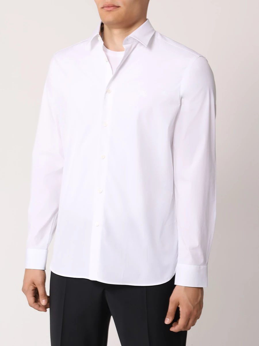 Рубашка Regular Fit хлопковая BURBERRY 8071465 Белый  Фото 4