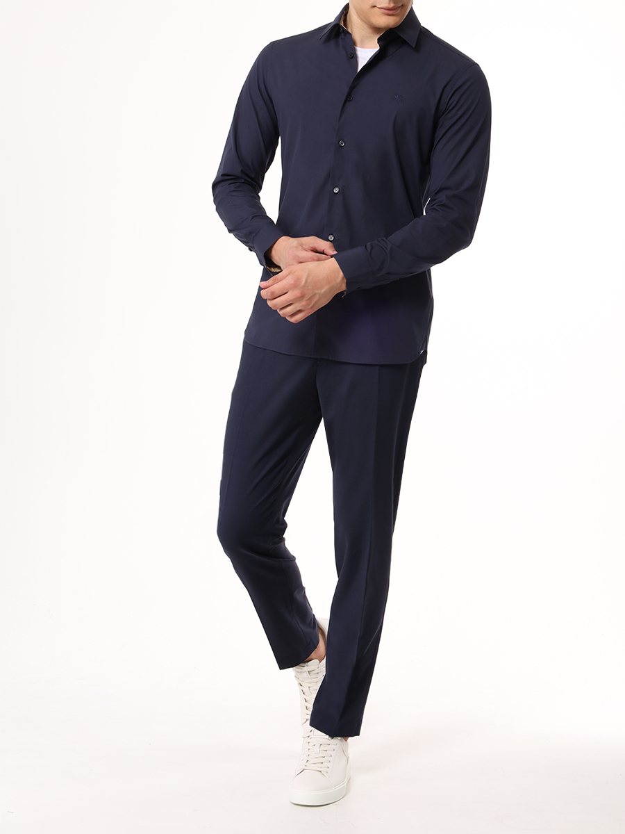 Рубашка Regular Fit хлопковая BURBERRY 8071800 Синий  Фото 2