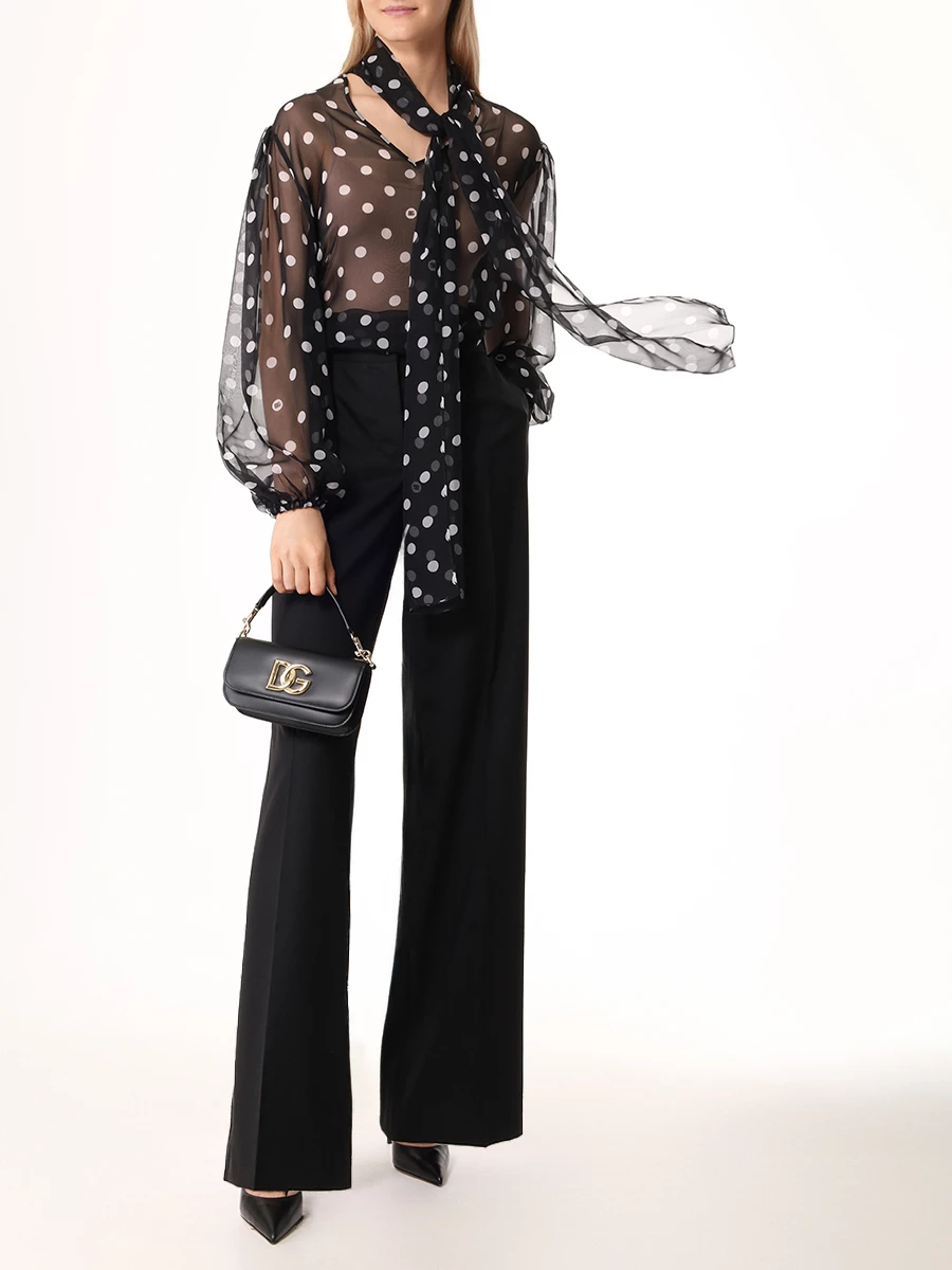 Брюки шерстяные DOLCE & GABBANA FTC31TFU28D N0000 Черный  Фото 2