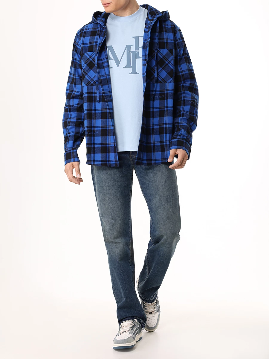 Джинсы Regular Fit хлопковые AMIRI AMDNGH1038 Синий  Фото 2