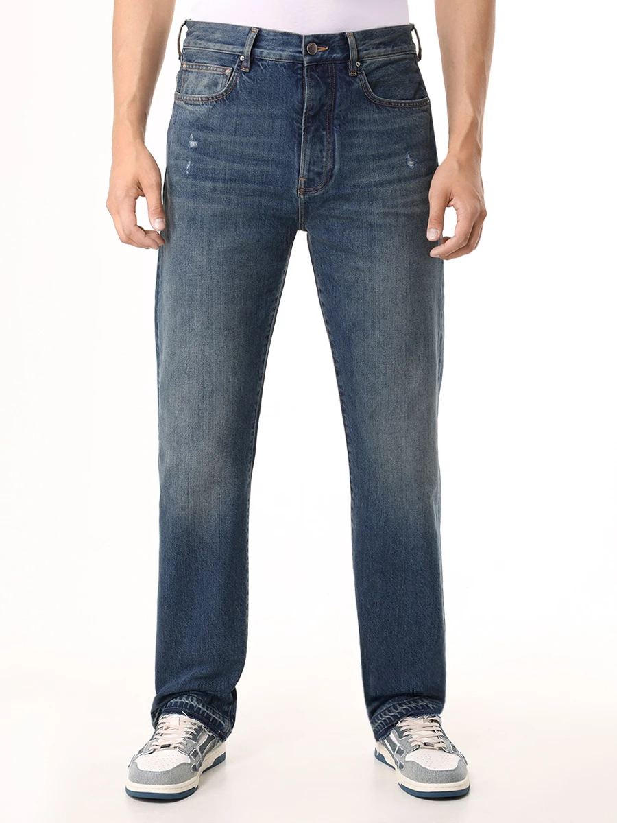Джинсы Regular Fit хлопковые AMIRI AMDNGH1038 Синий  Фото 4