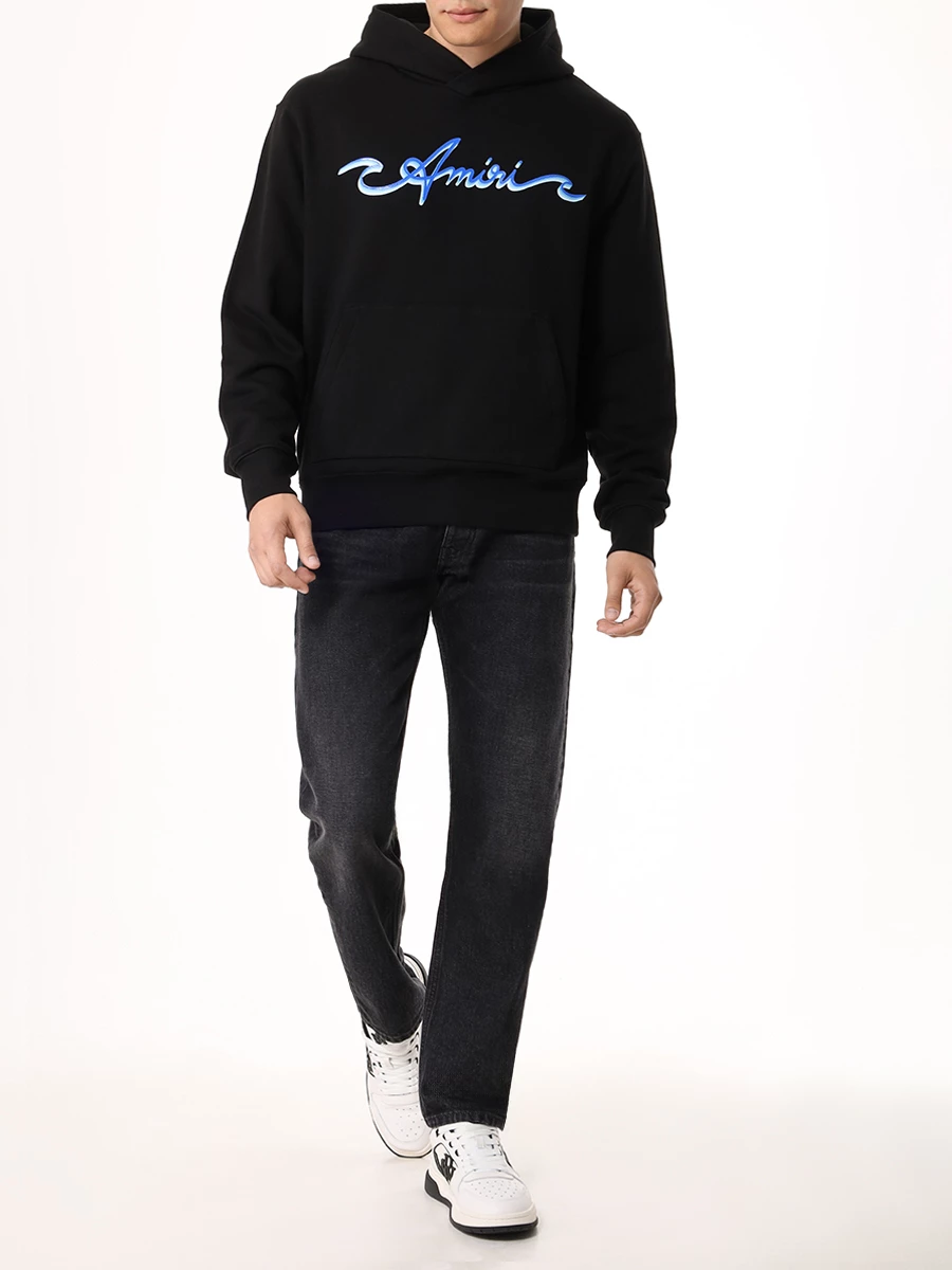Худи хлопковое AMIRI AMJYHD1043 Черный  Фото 2