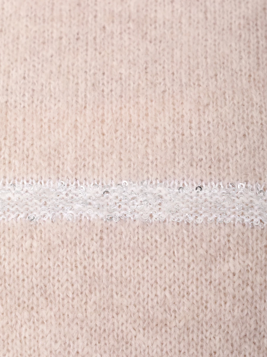 Свитер с пайетками BRUNELLO CUCINELLI MSP710603P CHL22 Бежевый  Фото 6