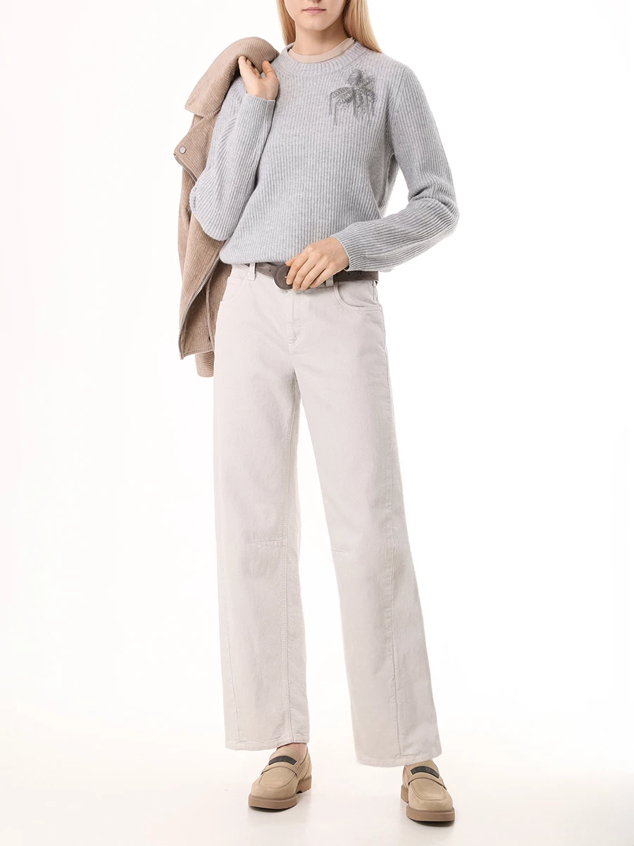 Джемпер кашемировый BRUNELLO CUCINELLI M12709900P C072 Серый  Фото 2