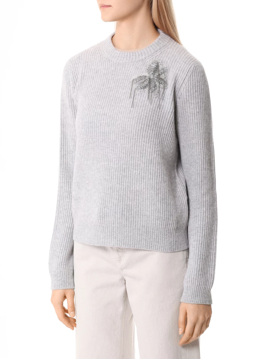 Джемпер кашемировый BRUNELLO CUCINELLI M12709900P C072 Серый  Фото 4