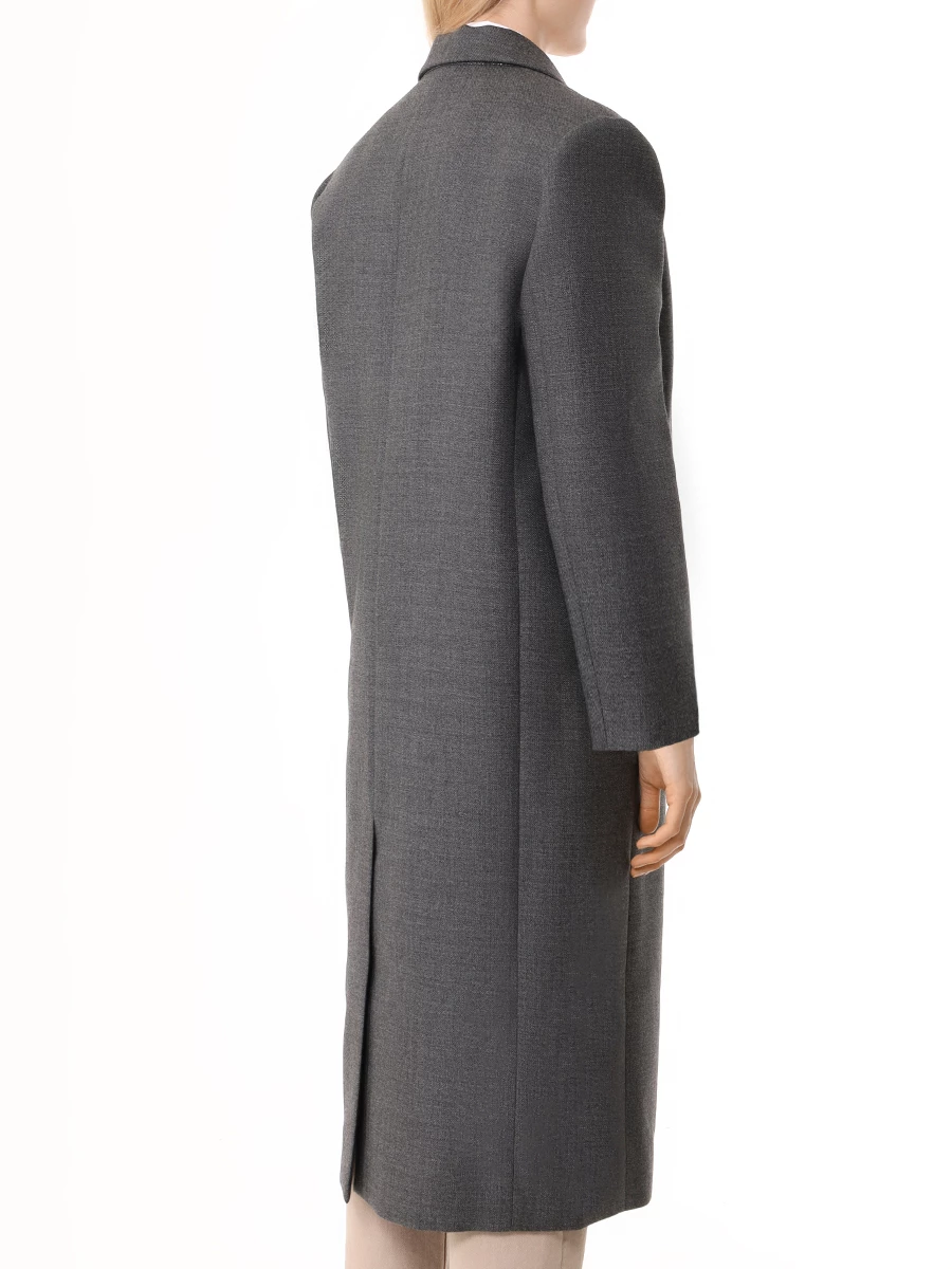 Пальто шерстяное BRUNELLO CUCINELLI MD573986P C002 Серый  Фото 3