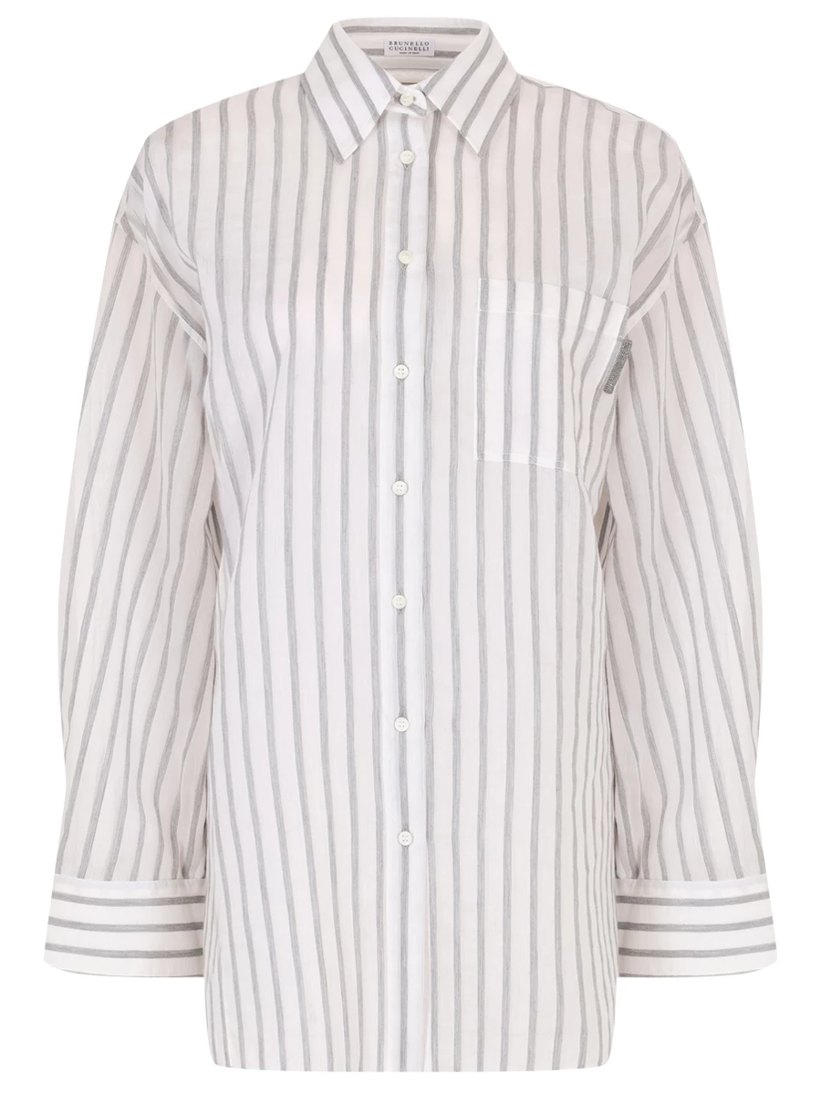 

Рубашка из хлопка и шелка, Серый, MP775MH666 C005