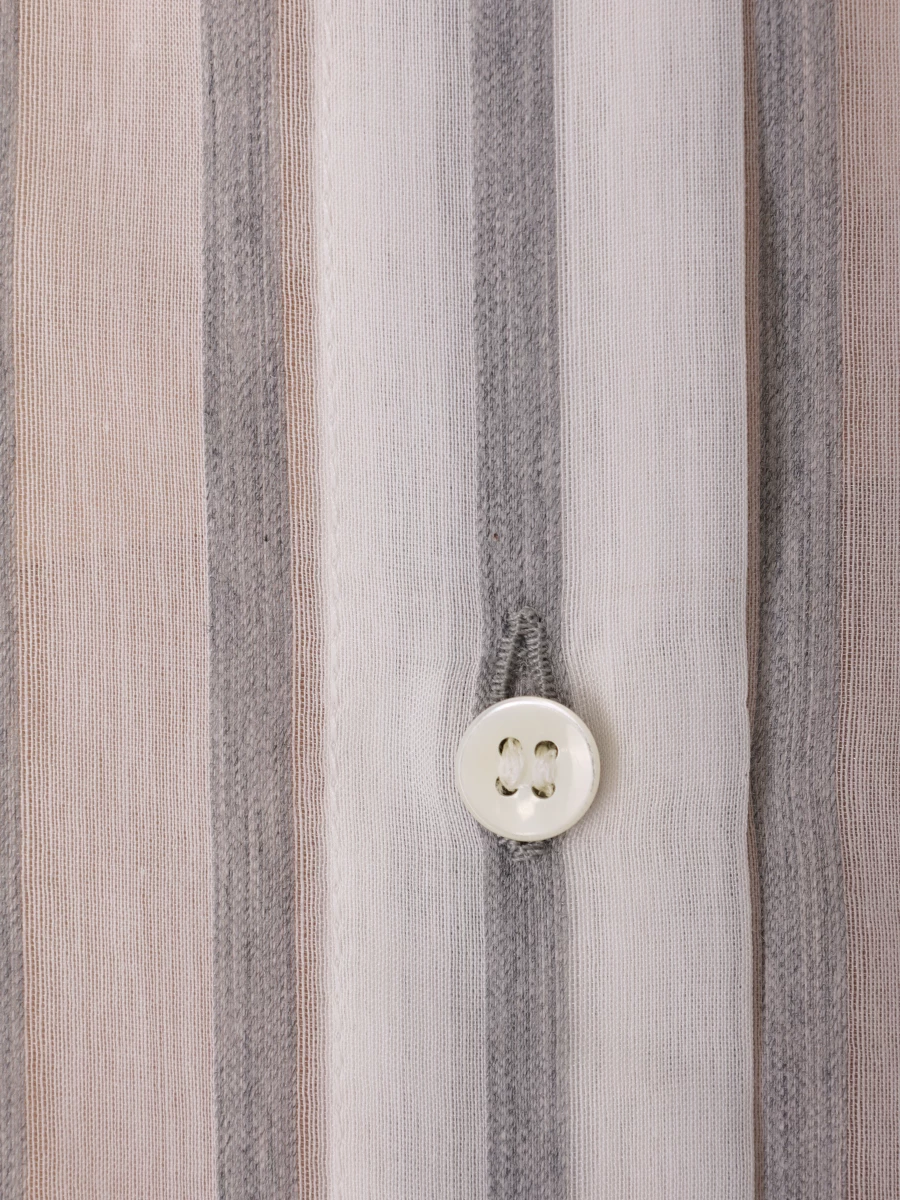 Рубашка из хлопка и шелка BRUNELLO CUCINELLI MP775MH666 C005 Серый  Фото 6