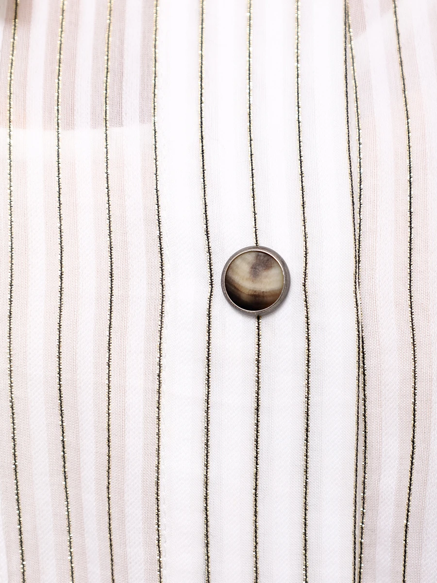 Платье-рубашка хлопковое BRUNELLO CUCINELLI MP781AMG21 C750 Белый  Фото 6