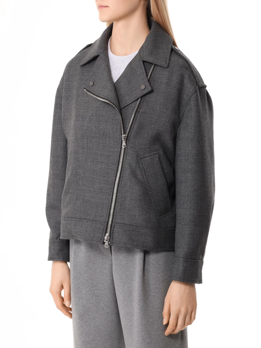 Куртка шерстяная BRUNELLO CUCINELLI MD5737991P C002 Серый  Фото 4