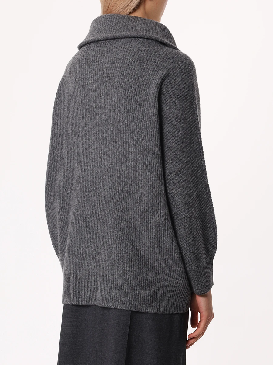 Свитер кашемировый BRUNELLO CUCINELLI M12709904P C079 Темно- Серый  Фото 3