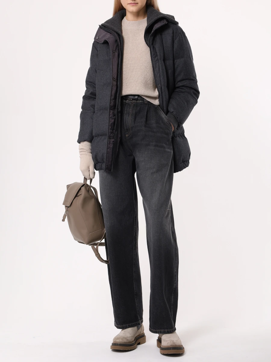 Джемпер из кашемира и шерсти BRUNELLO CUCINELLI MBM756900P C505 Бежевый  Фото 2