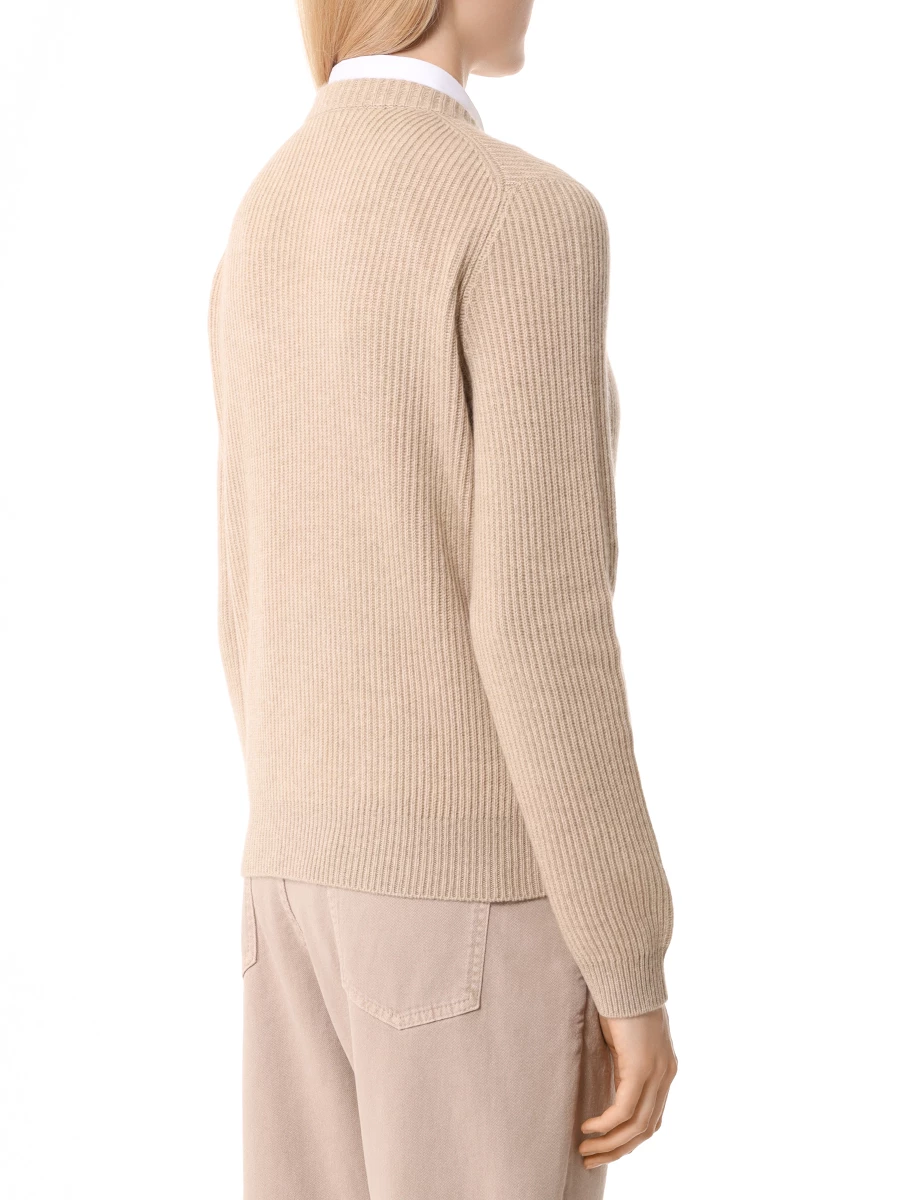 Джемпер кашемировый BRUNELLO CUCINELLI M12709900P C059 Бежевый  Фото 3