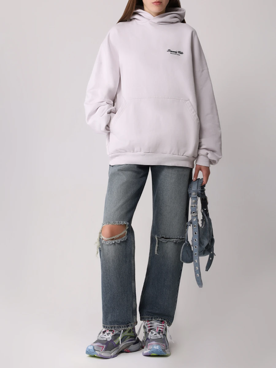 Джинсы хлопковые BALENCIAGA 745149 THW25 4245 Голубой  Фото 2