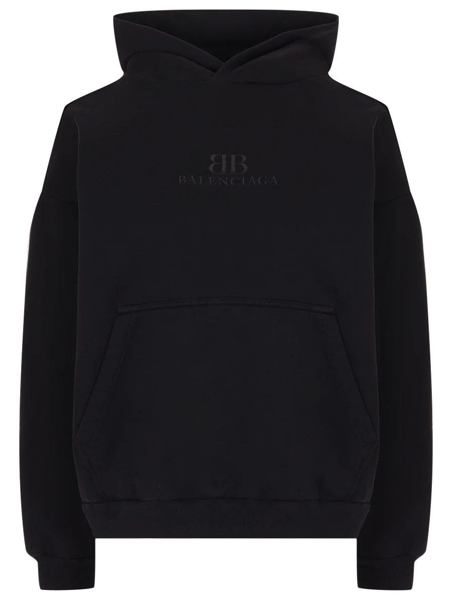 Худи хлопковое BALENCIAGA 767877 TQVS9 2020 Черный 