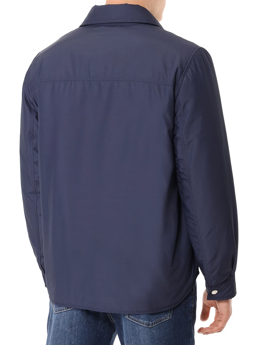 Куртка-рубашка однотонная BRUNELLO CUCINELLI MY4636376 CWW28 Синий  Фото 3
