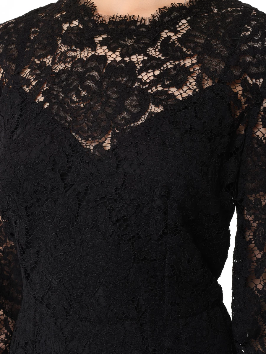 Платье кружевное DOLCE & GABBANA F6M0DT GDCLZ N0000 Черный  Фото 5