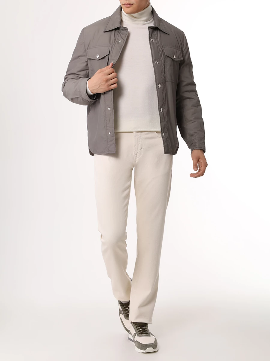 Куртка однотонная BRUNELLO CUCINELLI MY4636376 CIU29 Зеленый  Фото 2