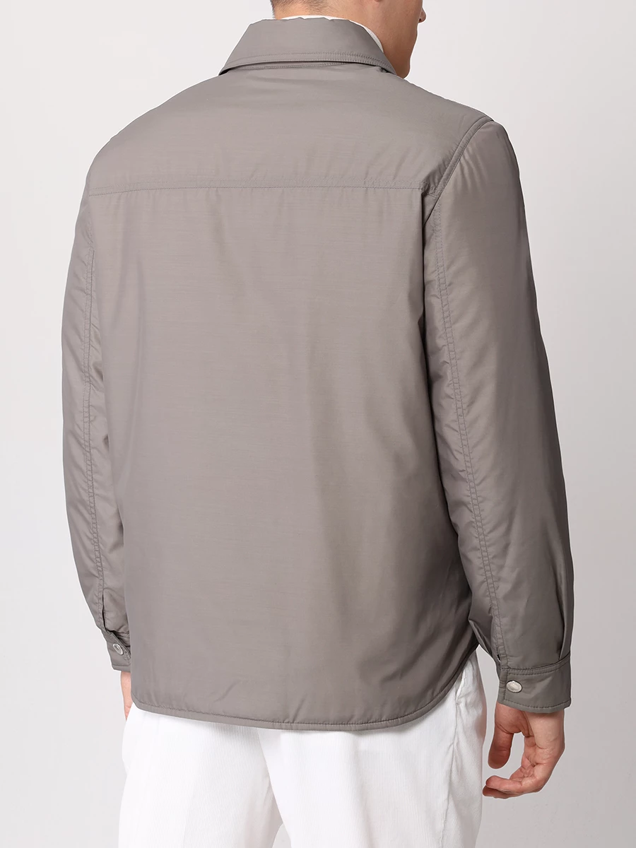 Куртка однотонная BRUNELLO CUCINELLI MY4636376 CIU29 Зеленый  Фото 3