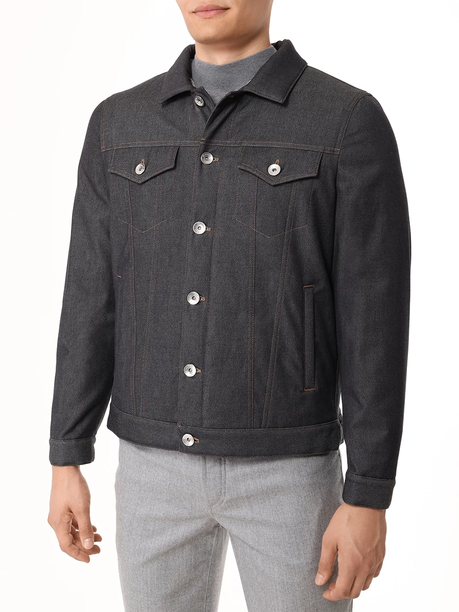 Куртка джинсовая BRUNELLO CUCINELLI MY4466880 CAE89 Серый  Фото 4