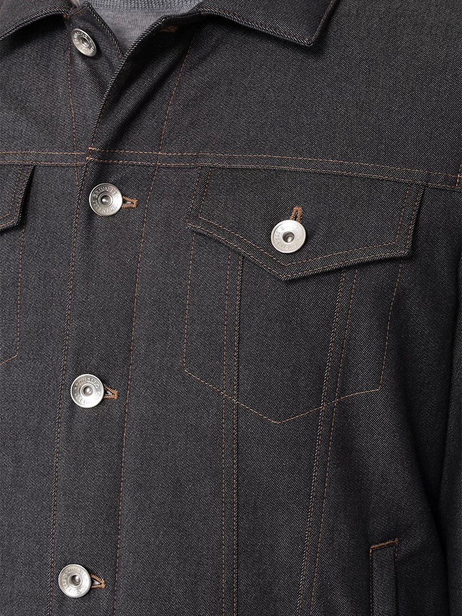 Куртка джинсовая BRUNELLO CUCINELLI MY4466880 CAE89 Серый  Фото 5