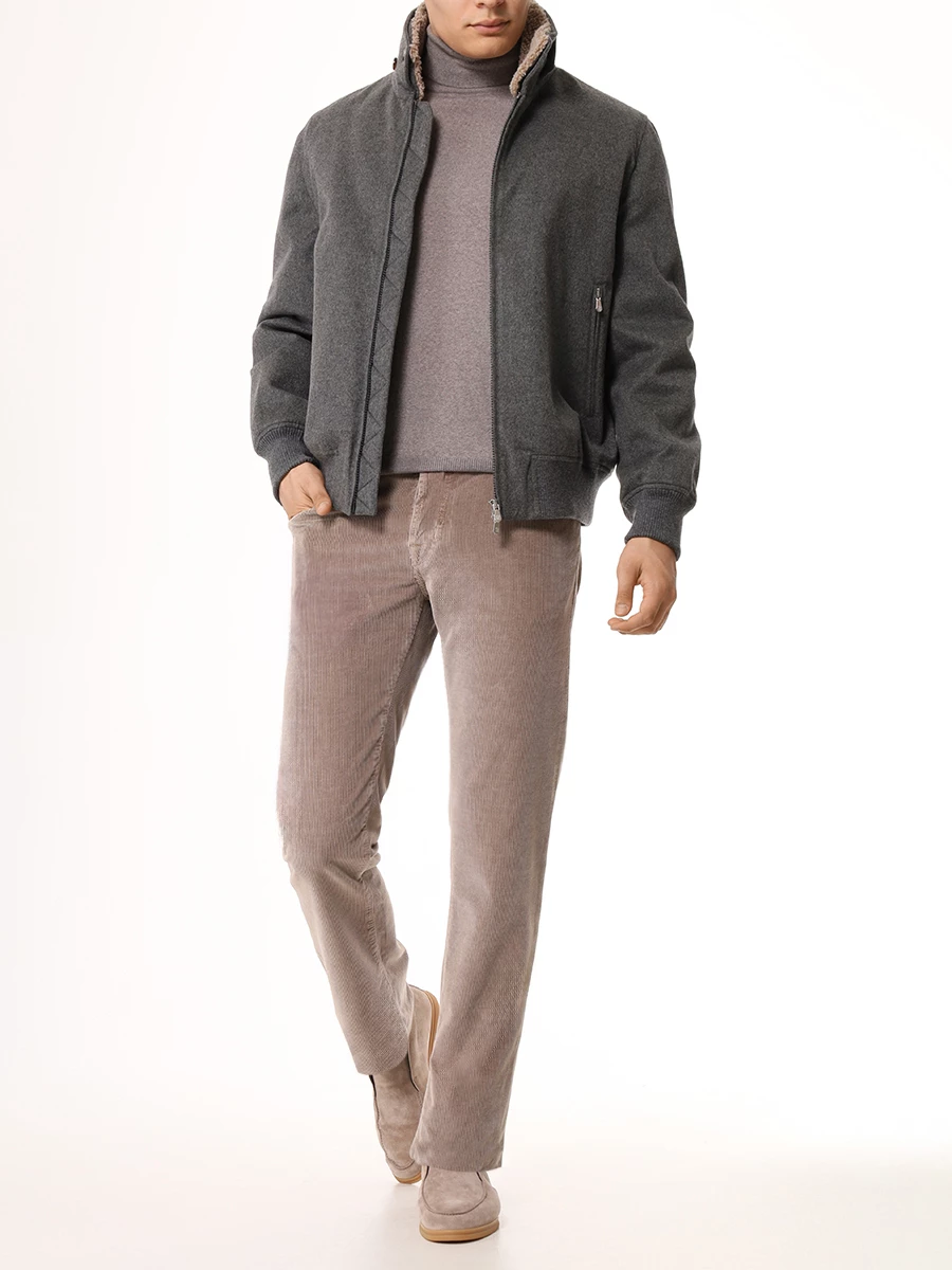 Куртка кашемировая BRUNELLO CUCINELLI MM4006889 CIM06 Серый  Фото 2