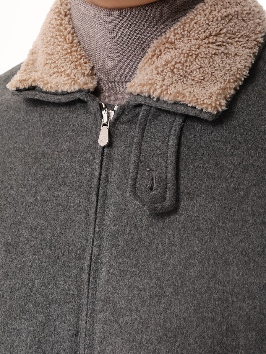 Куртка кашемировая BRUNELLO CUCINELLI MM4006889 CIM06 Серый  Фото 5