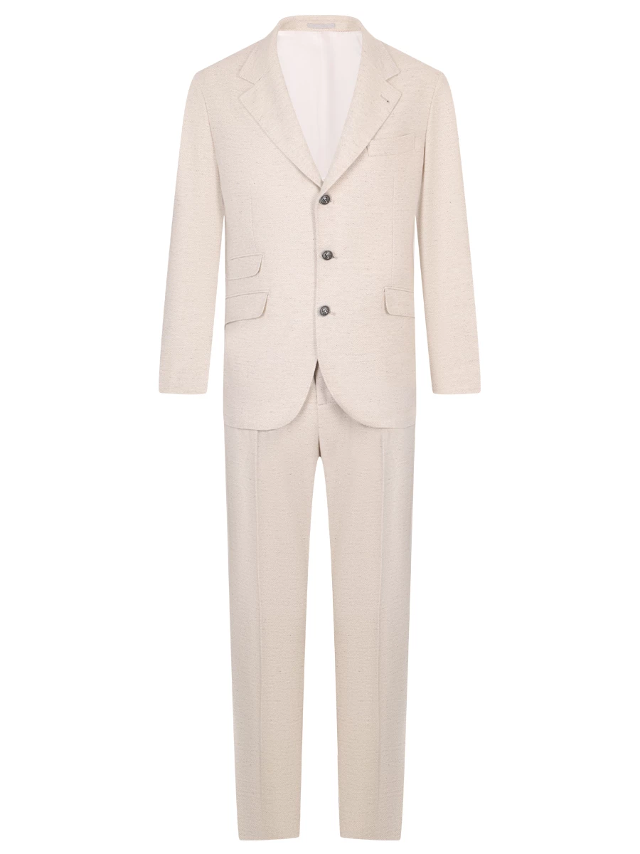 Костюм шерстяной BRUNELLO CUCINELLI MY451LDWMK C810 Бежевый 