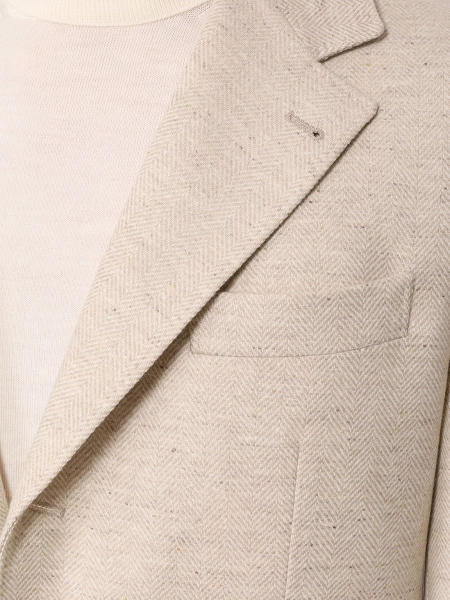 Костюм шерстяной BRUNELLO CUCINELLI MY451LDWMK C810 Бежевый  Фото 5