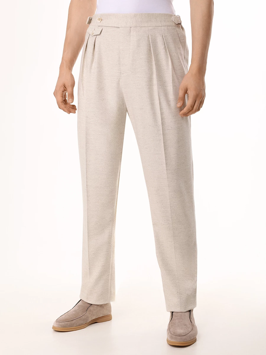 Костюм шерстяной BRUNELLO CUCINELLI MY451LDWMK C810 Бежевый  Фото 7