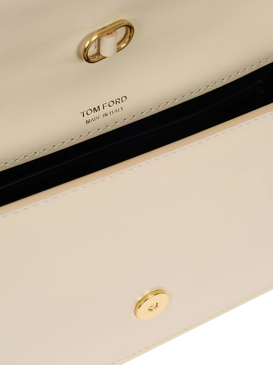 Сумка кожаная TOM FORD L1738-LCL056X 1W018 Кремовый  Фото 4