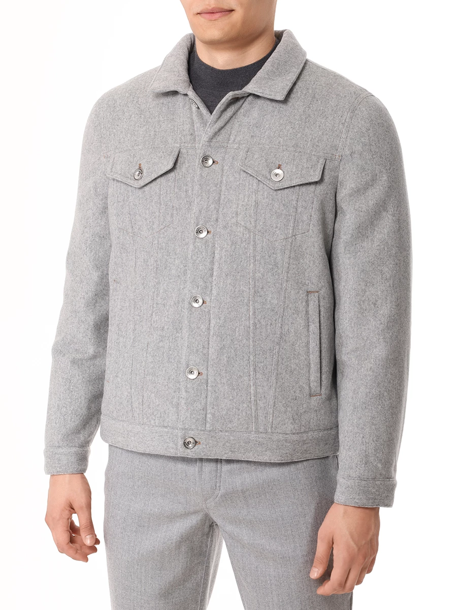 Куртка кашемировая BRUNELLO CUCINELLI MT4976880 CPH24 Серый  Фото 4