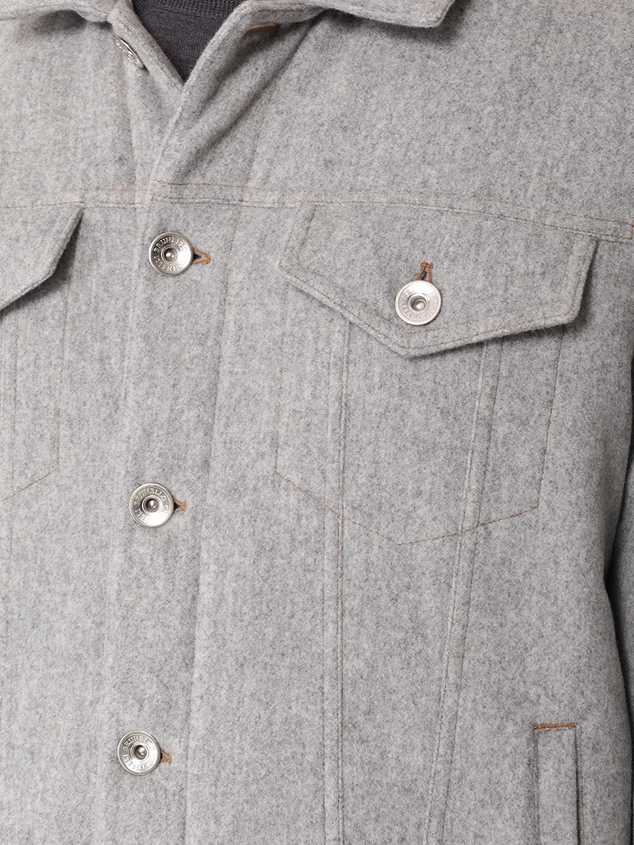 Куртка кашемировая BRUNELLO CUCINELLI MT4976880 CPH24 Серый  Фото 5