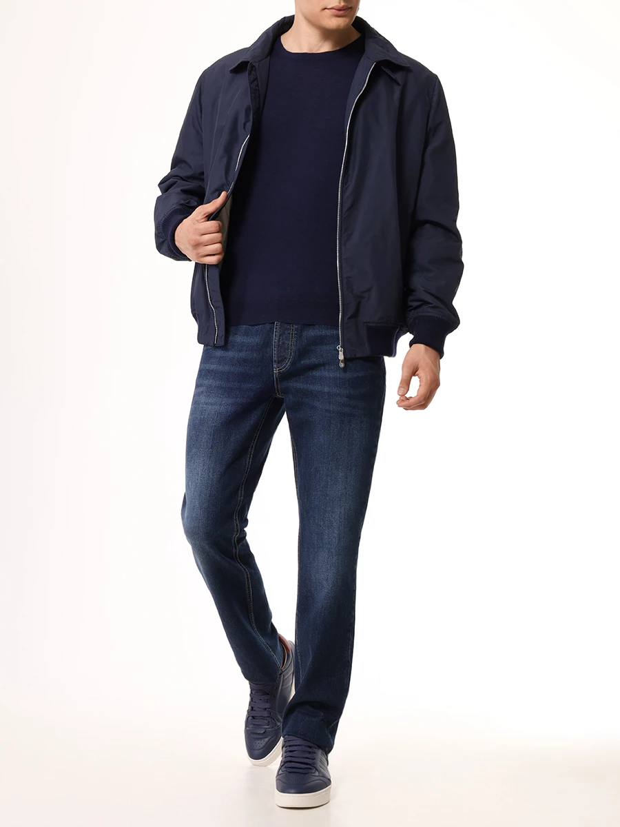 Бомбер утепленный BRUNELLO CUCINELLI MY4636377 CWW28 Синий  Фото 2