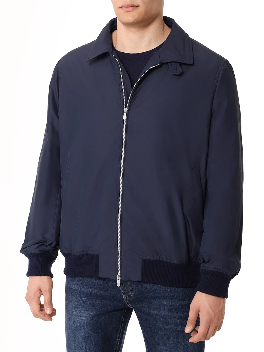 Бомбер утепленный BRUNELLO CUCINELLI MY4636377 CWW28 Синий  Фото 4