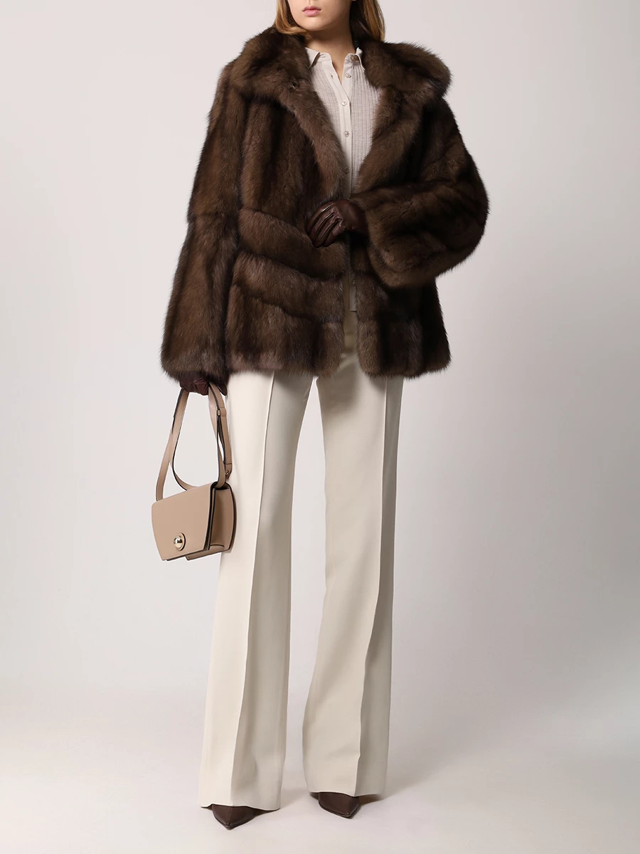 Шуба соболиная MANZONI 24 24M1385-Z Коричневый  Фото 2