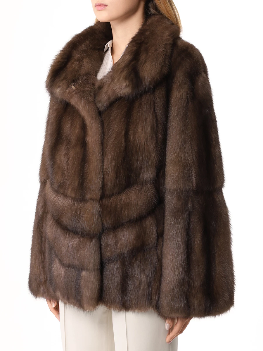 Шуба соболиная MANZONI 24 24M1385-Z Коричневый  Фото 4