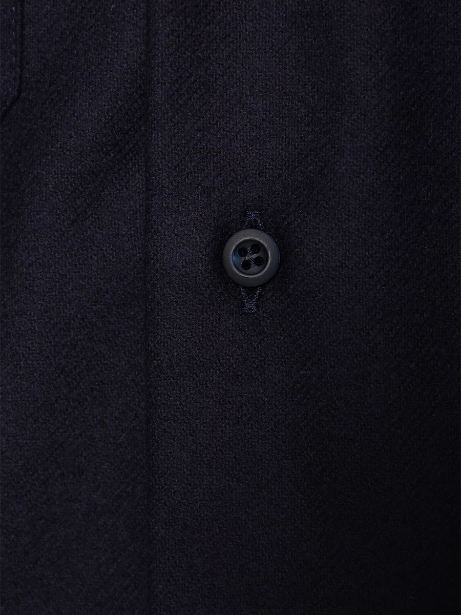 Рубашка Regular Fit шерстяная BRUNELLO CUCINELLI M038P0720 C331 Синий  Фото 6